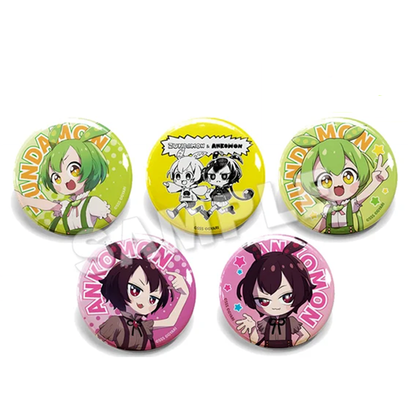 [Zundamon & Ankomon] × [GYARI] newly drawn Complete ButtonBadge Set (All 5 Designs)
