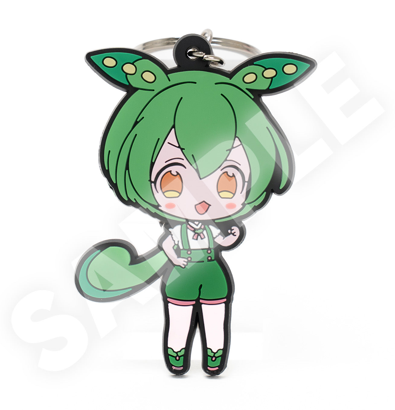 Zundamon ( Human Form) - Rubber Keychain / ずんだもん（人型）ラバーキーホルダー