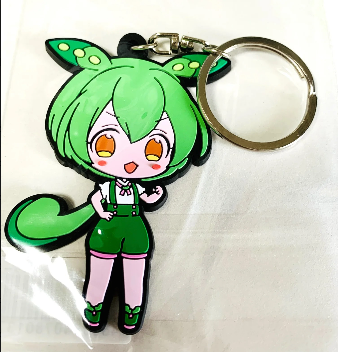 Zundamon ( Human Form) - Rubber Keychain / ずんだもん（人型）ラバーキーホルダー