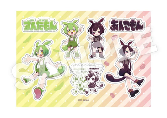 Zundamon & Ankomon X Gyari newly drawn - Sticker Sheet /  ずんだもん＆あんこもん×GYARI 描き下ろしステッカーシート