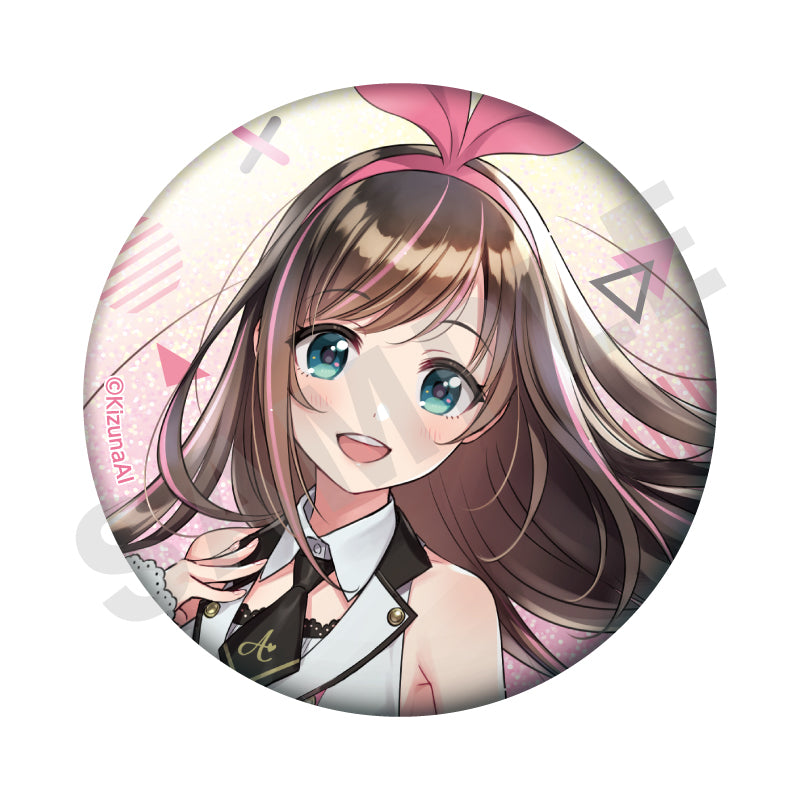 [KizunaAI] Glitter Button Badge (8 Designs/Random)