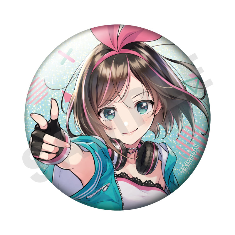 [KizunaAI] Glitter Button Badge (8 Designs/Random)