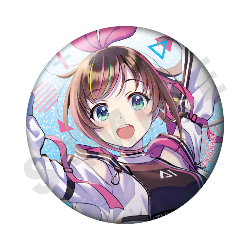 [KizunaAI] Glitter Button Badge (8 Designs/Random)