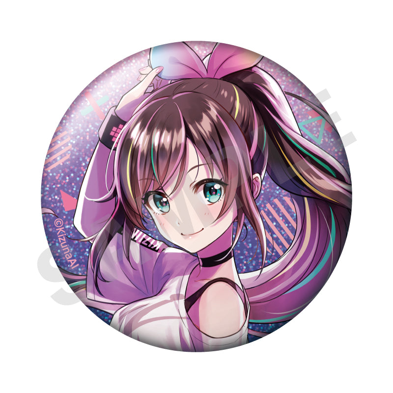 [KizunaAI] Glitter Button Badge (8 Designs/Random)