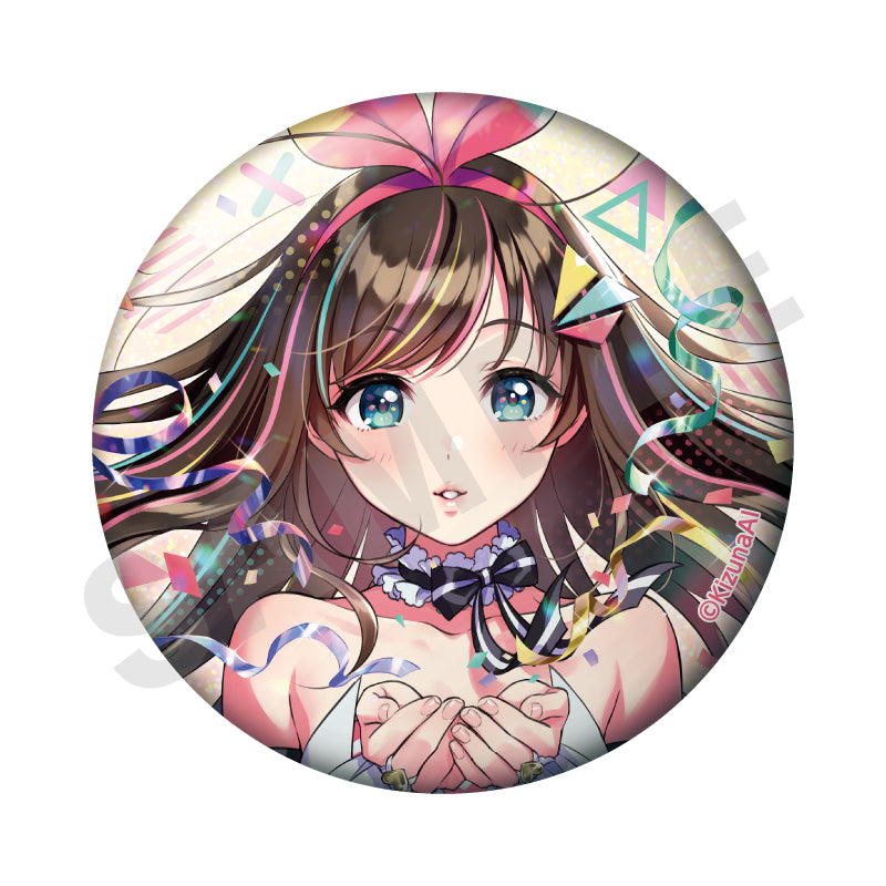 [KizunaAI] Glitter Button Badge (8 Designs/Random)
