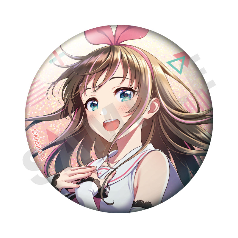 [KizunaAI] Glitter Button Badge (8 Designs/Random)