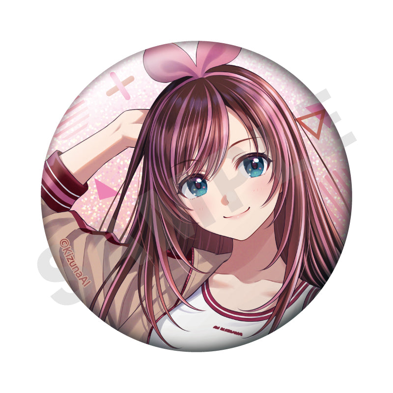 [KizunaAI] Glitter Button Badge (8 Designs/Random)